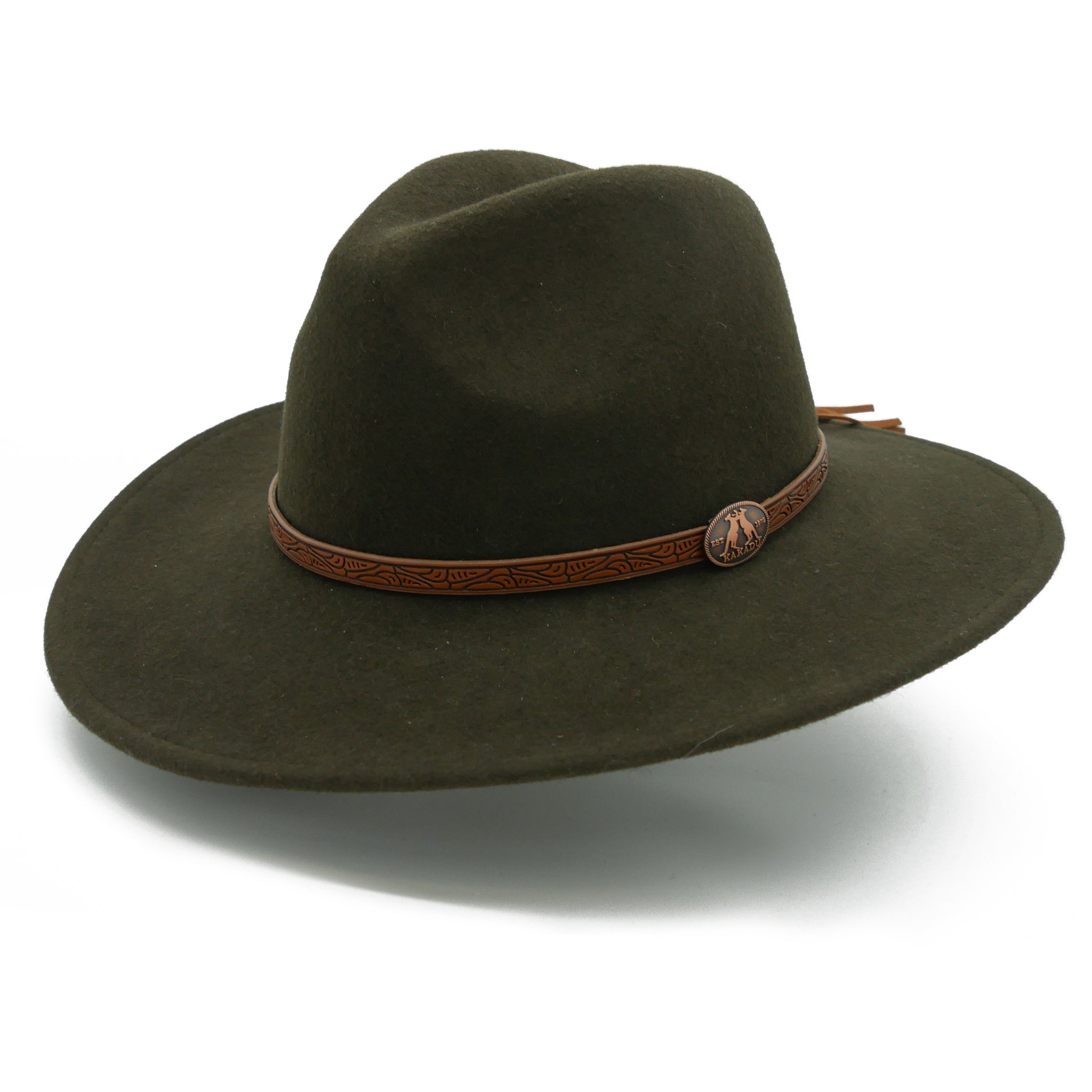 Australian Bush Hat スエードレザーハンドクラフトキャップ Australian Bush Hat スエードレザーハンドクラフトキャップ